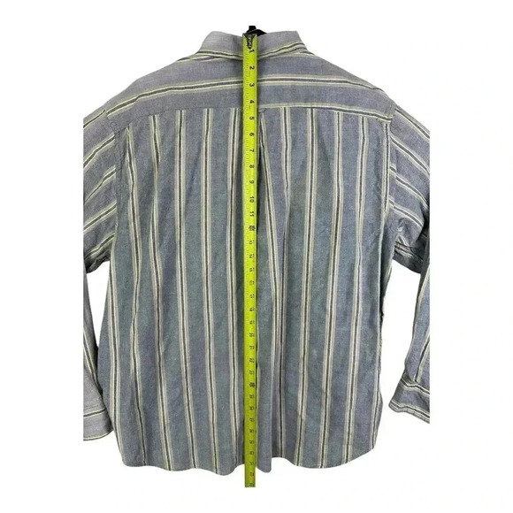 Oakton Limited Men’s Size XL Collared L/S Button Up Shirt In Gray Striped - Picture 11 of 14